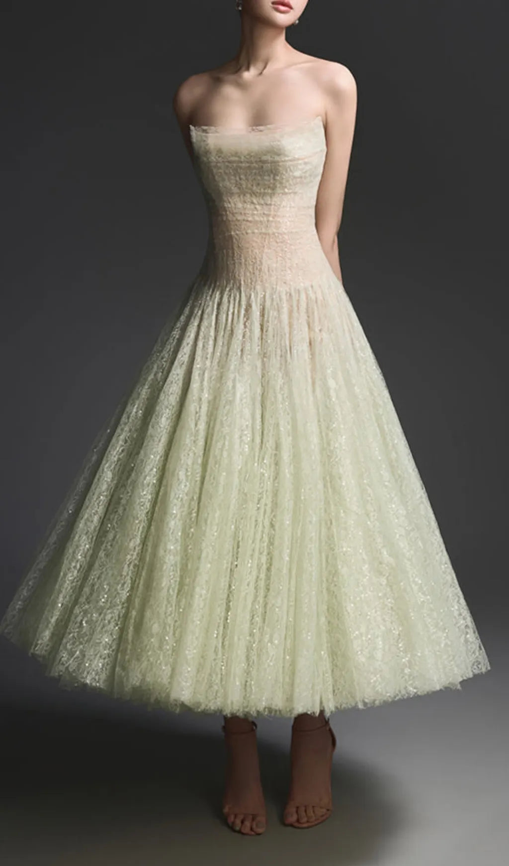 Estevan Mint Lace Midi Dress Flowering Girl