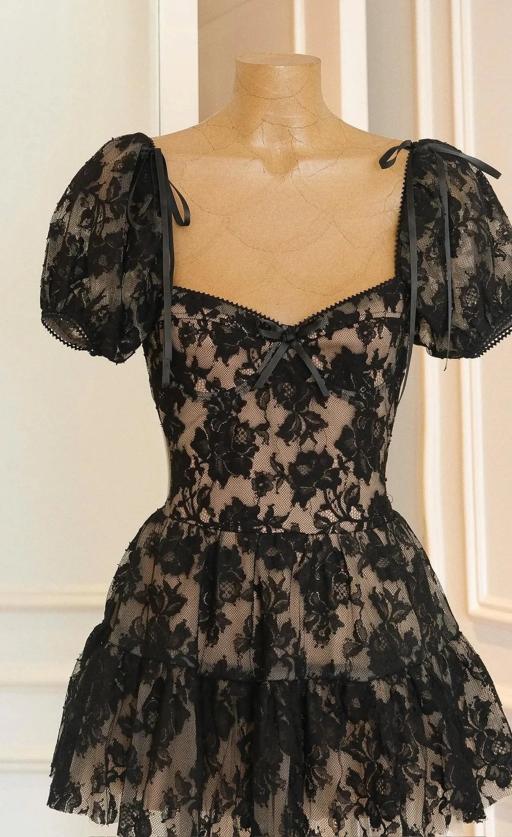 Lara Puff Lace Mini Dress Flowering Girl