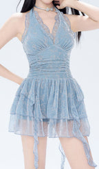 Fairly Halter Ruffle Swimsuit Flowering Girl