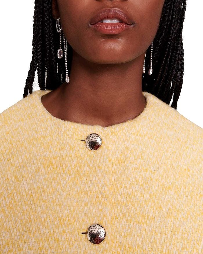 PALE YELLOW TWEED JACKET Flowering Girl