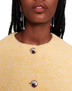 PALE YELLOW TWEED JACKET Flowering Girl