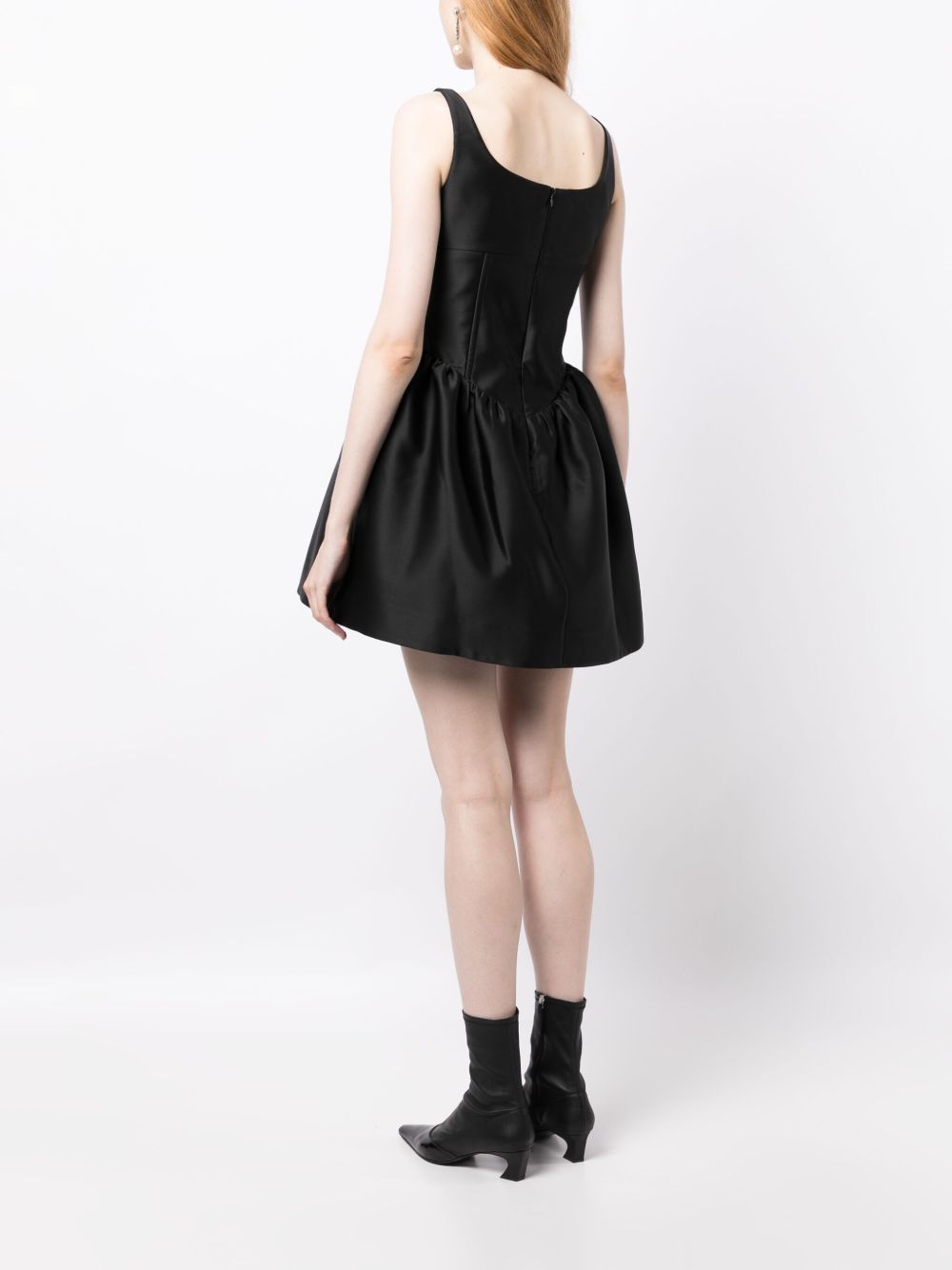 crystal-embellished square-neck mini dress in black Flowering Girl