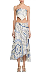 Spiral Motif Maxi Skirt Flowering Girl