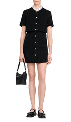 Lace Collar Mini Dress Flowering Girl