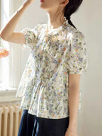Kelly Daily Auricular Collar Bow Tie Blouse Flowering Girl