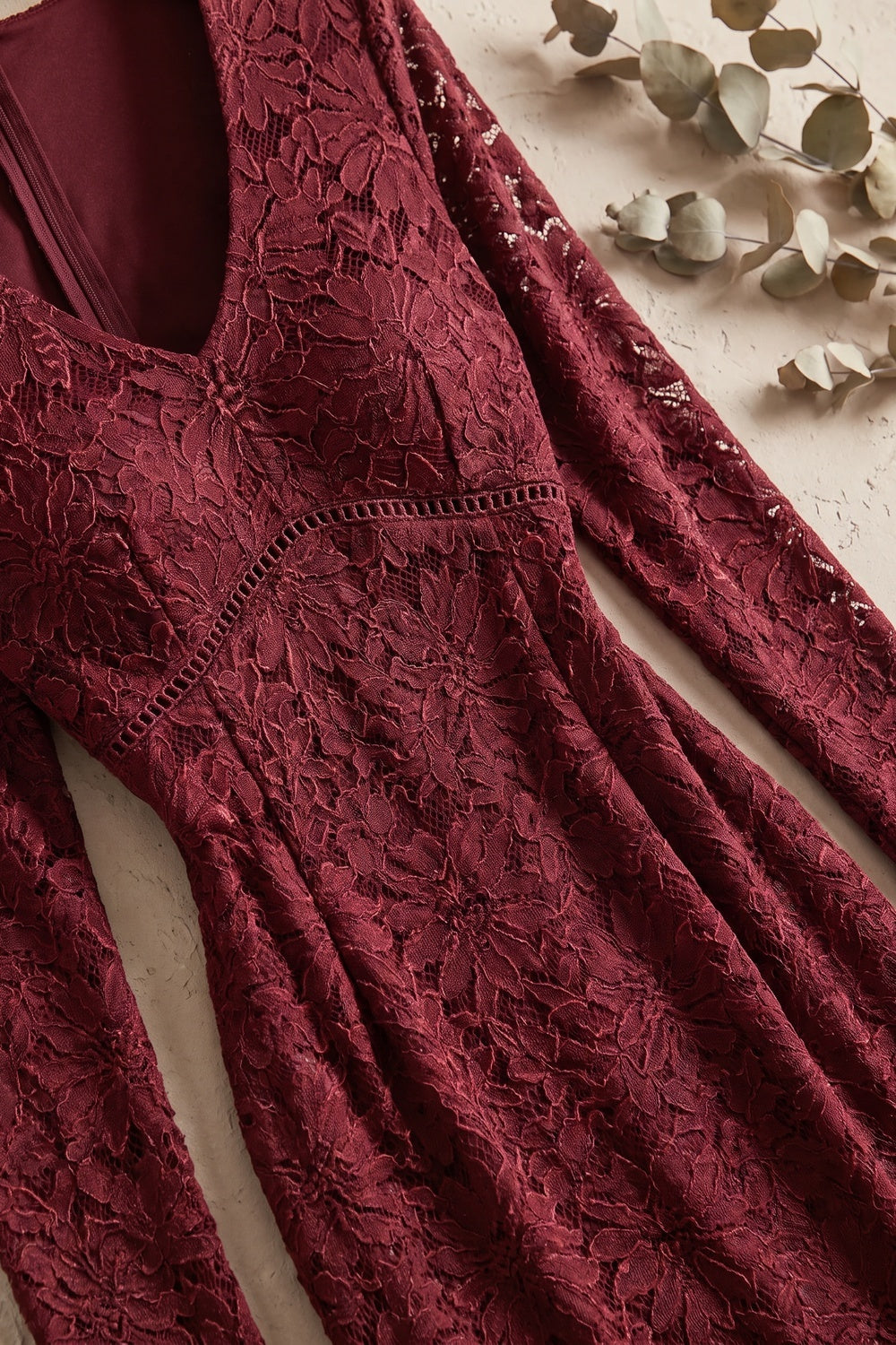 burgundy floral lace mermaid dress Flowering Girl