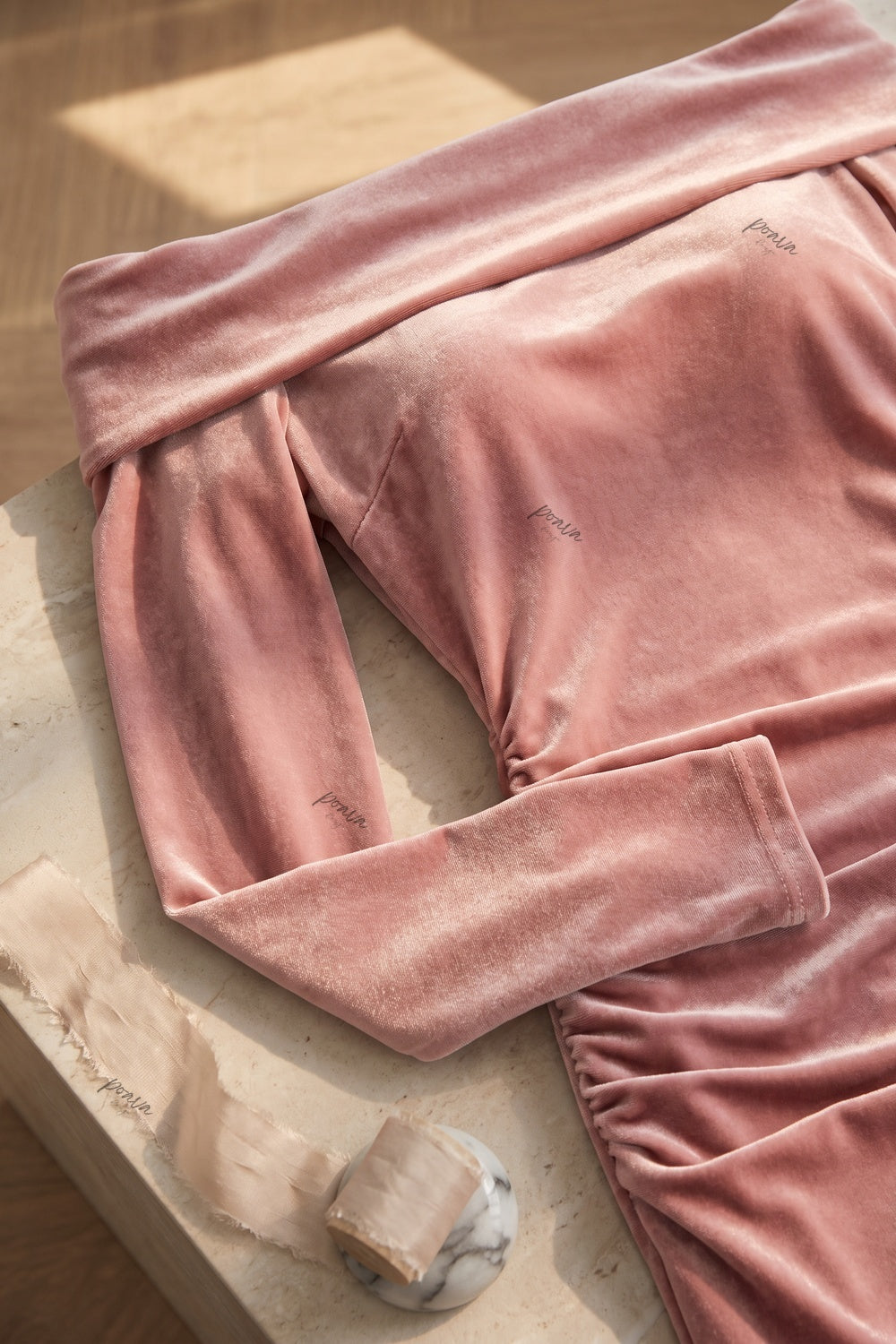 Dusty Pink Velvet Mermaid Dress Flowering Girl
