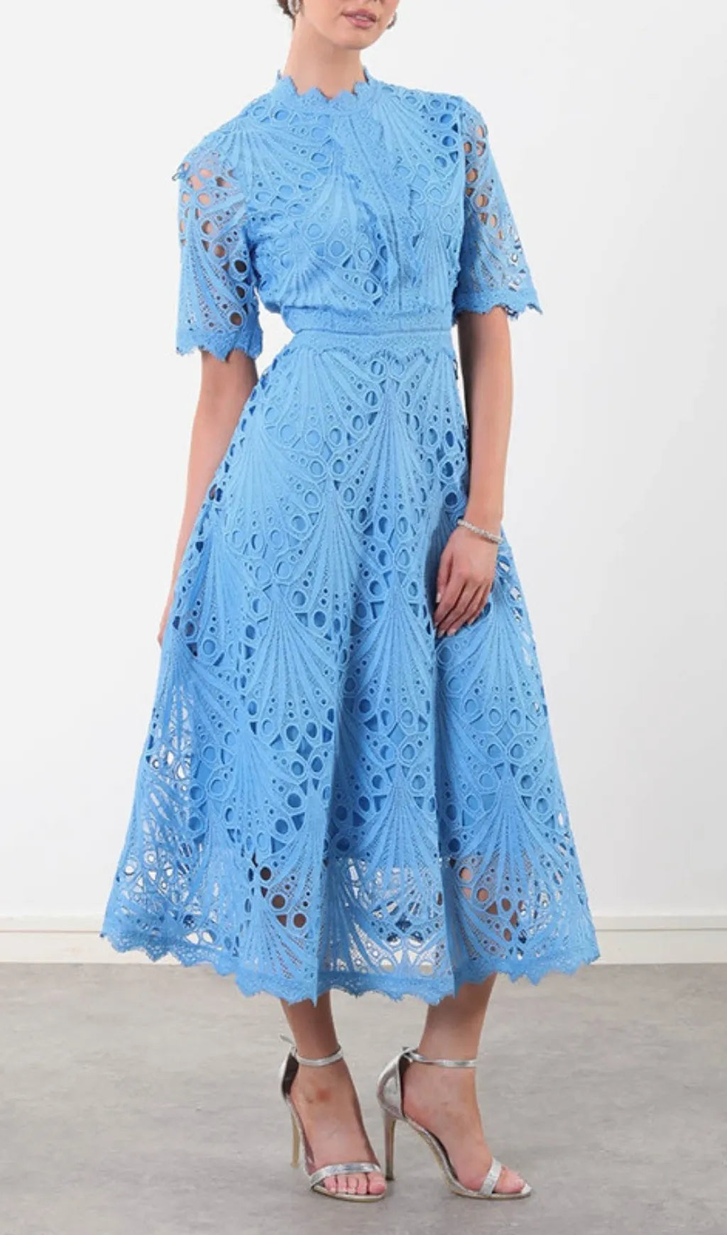 Emirhan Embroidery Midi Dress Flowering Girl