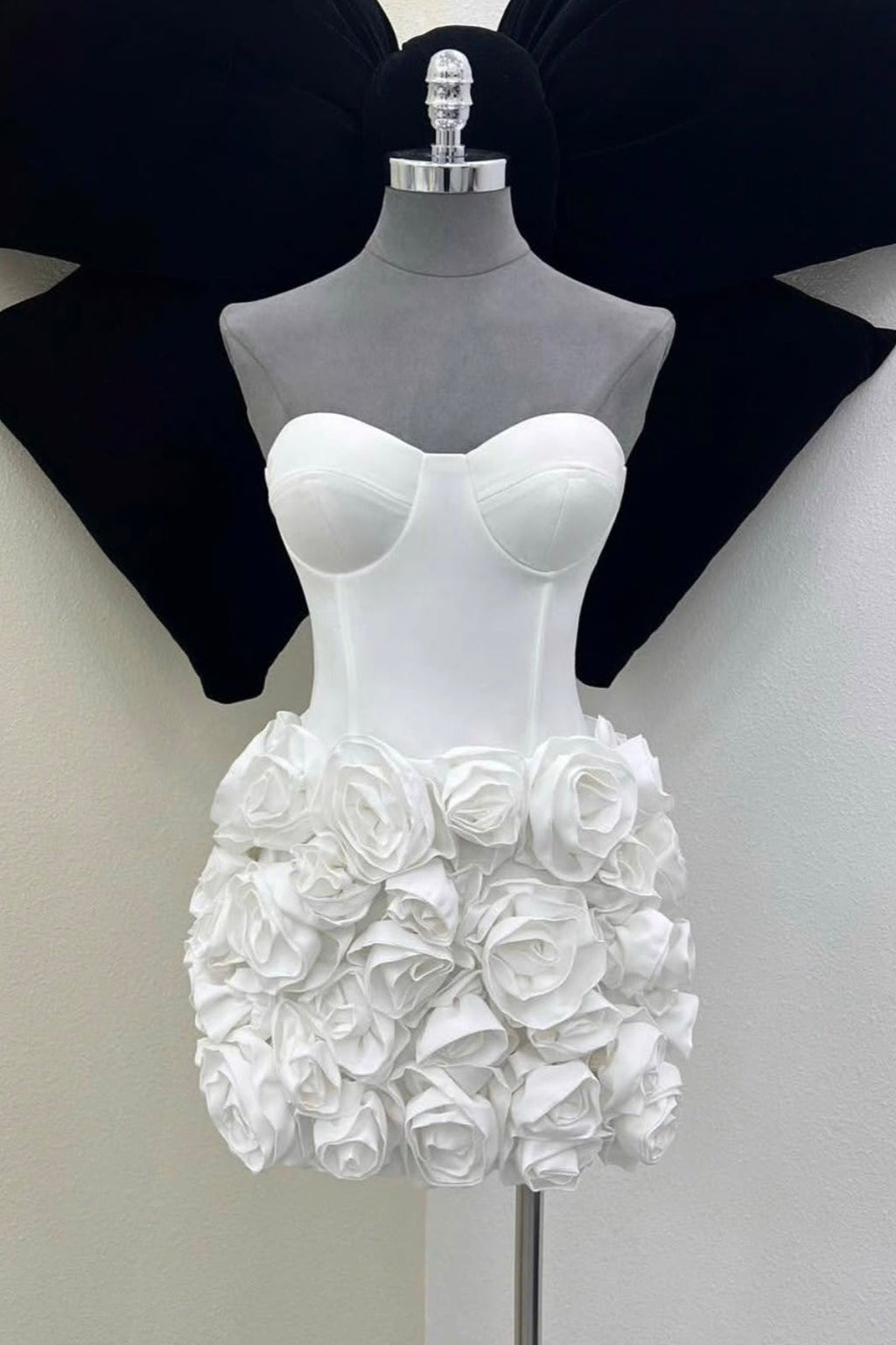 Lily Flower Mini Dress In White Flowering Girl