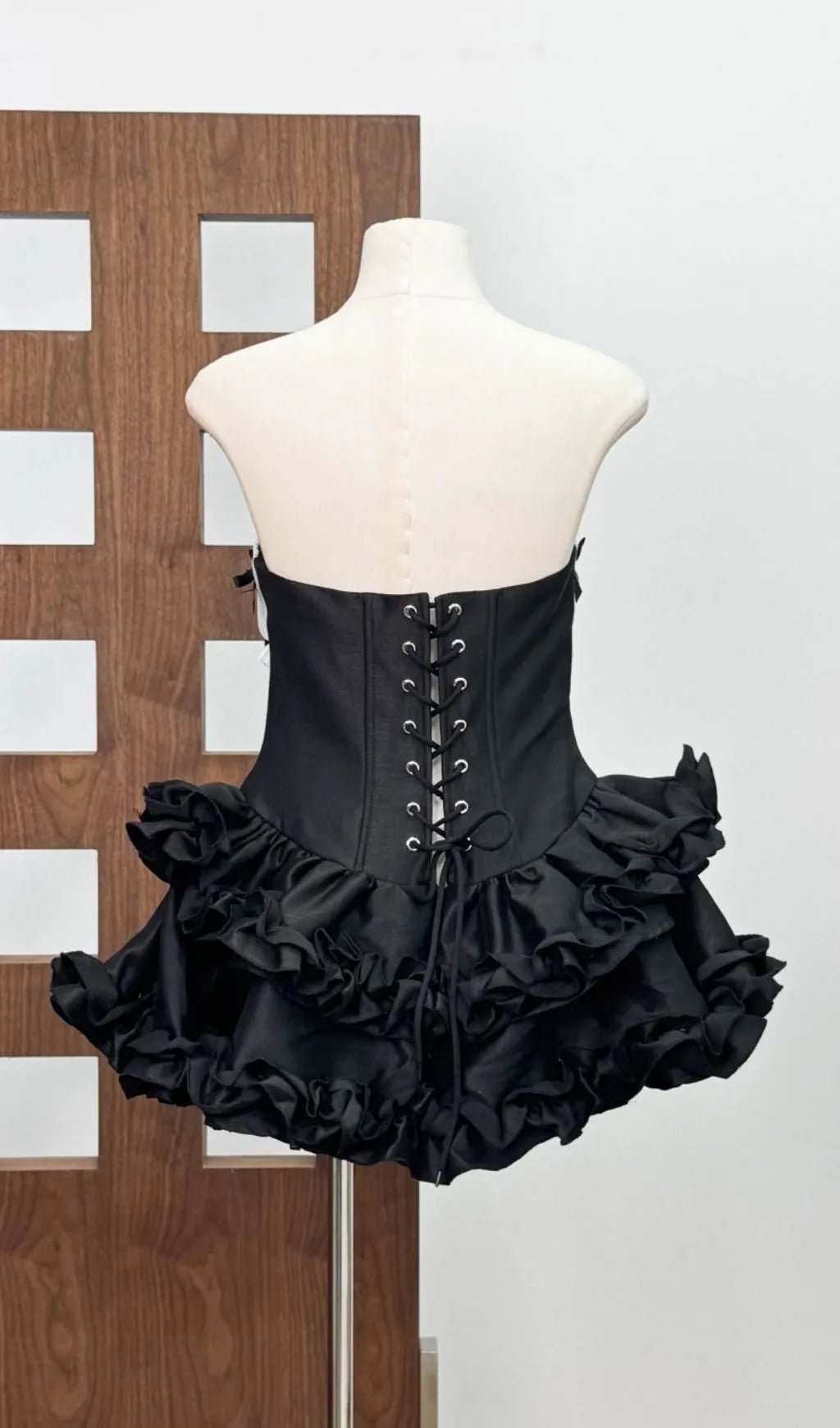 Irca Black Strapless Corset Mini Dress Flowering Girl