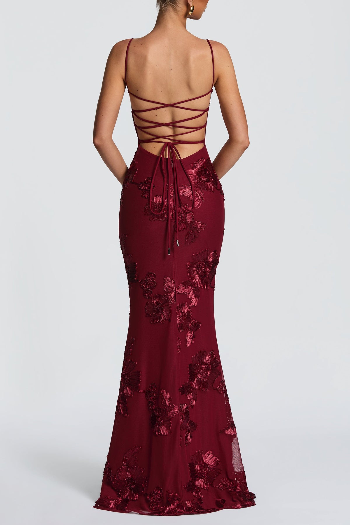 Nefertiti Maxi Dress - Burgundy Flowering Girl