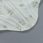 Pile Of Broken Flowers Pile Neck Camisole Flowering Girl