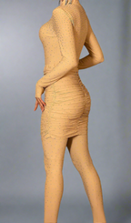 BELEN NUDE RHINESTONE THREE PIECE SET Flowering Girl