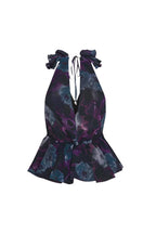 Floral Print Chiffon Ruffle Top Flowering Girl
