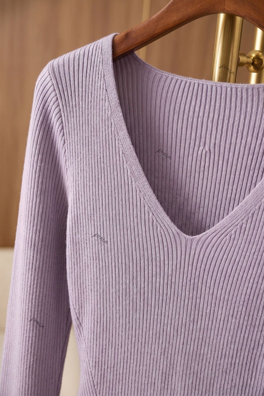 Lavender Ribbed Knit Mermaid Midi Dress Flowering Girl