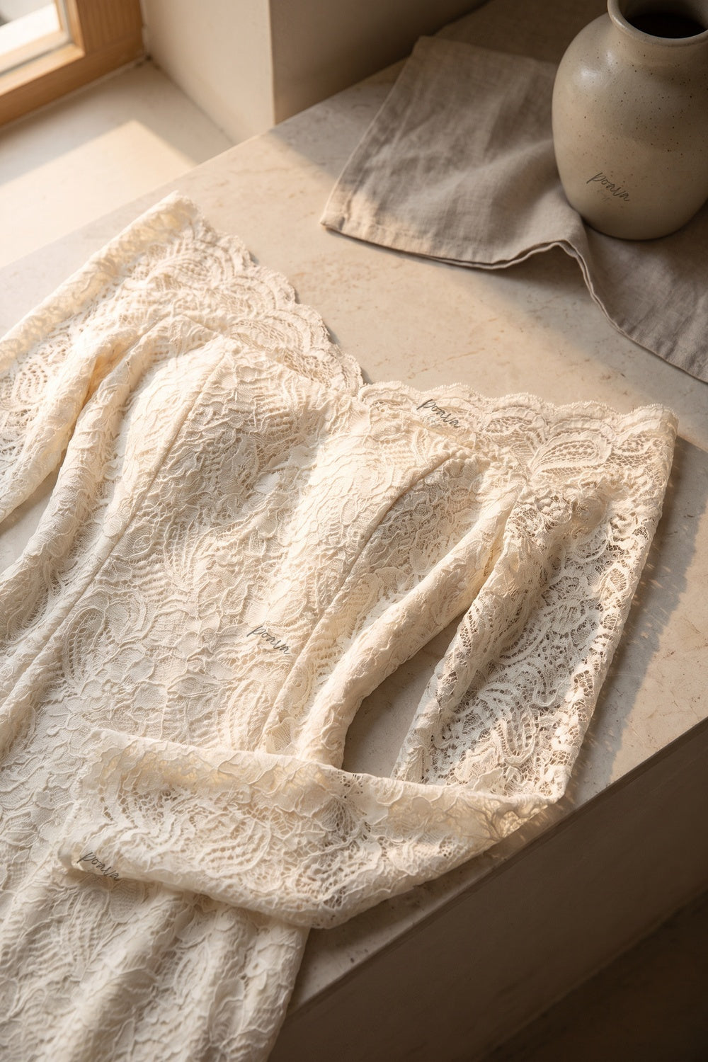 Cream Floral Lace Sheath Dress Flowering Girl