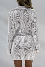 Basis Crochet Button-Up Cover-Up Flowering Girl