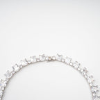 Mathilde Silver Tone Crystal Embellished Necklace Flowering Girl