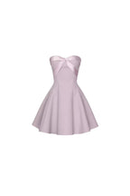 Bow Strapless Mini Dress In Pink Flowering Girl