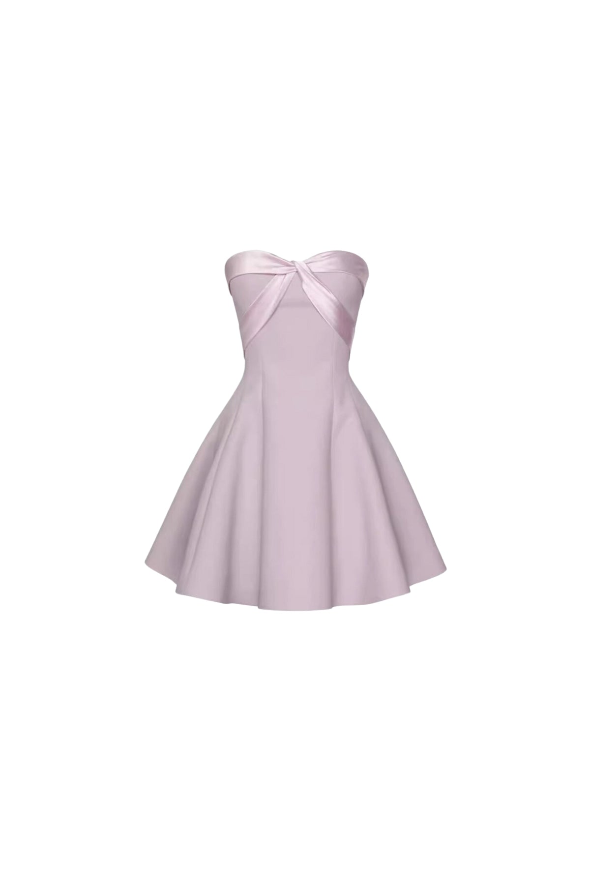 Bow Strapless Mini Dress In Pink Flowering Girl
