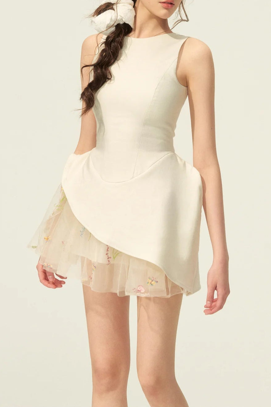 Liechti Floral Layer Mini Dress Flowering Girl