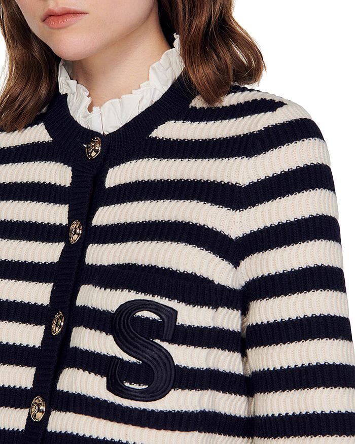 SAILOR STRIPED BRETON CARDIGAN Flowering Girl