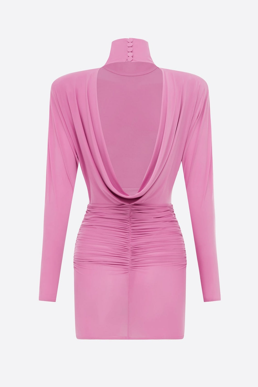 Drape Backless Mini Dress Flowering Girl