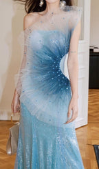 Haidar Strapless Sequin Maxi Dress Flowering Girl