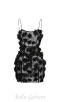flower embellished Mini Dress in black Flowering Girl