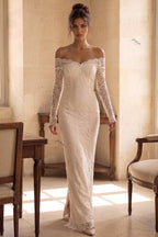Cream Floral Lace Sheath Dress Flowering Girl