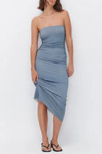 Odessa Dress In Sidewalk Grey Flowering Girl