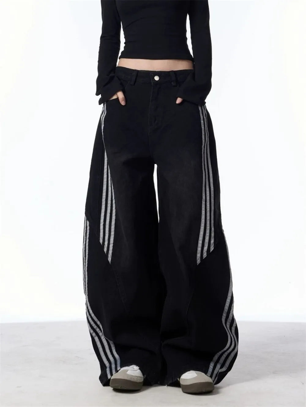 Mann Black Jeans Flowering Girl