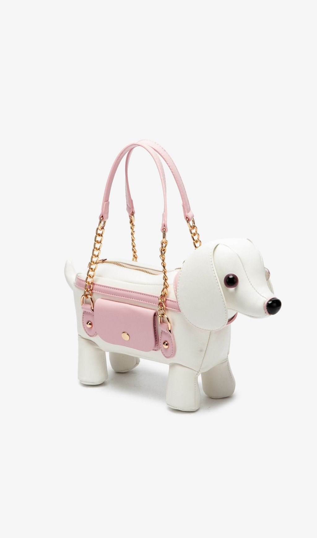 Khari White Dog-shaped Bag Flowering Girl