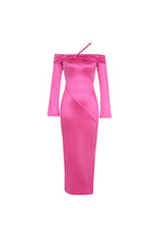 Stain Split Maxi Dress In Pink Flowering Girl