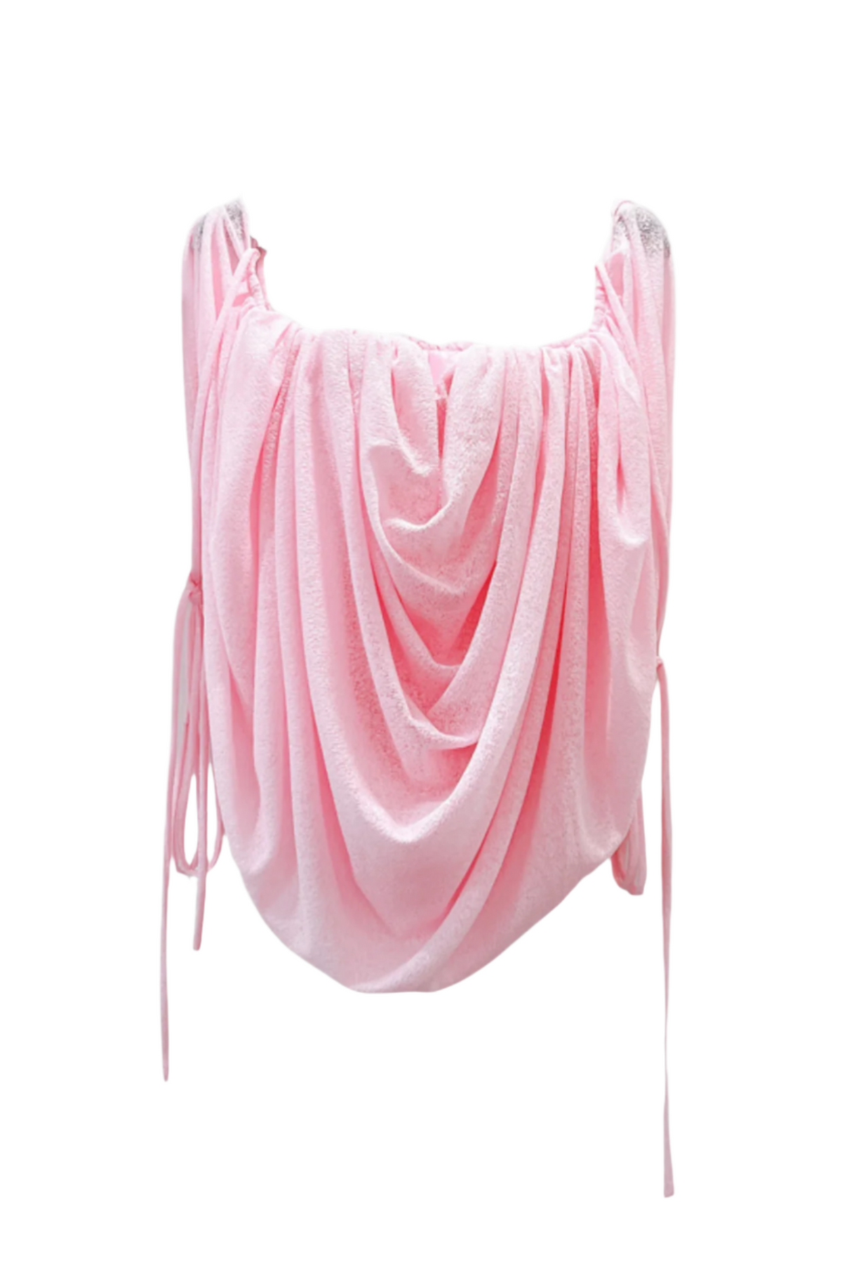 Odruta Off Shoulder Draped Top - Pink Flowering Girl