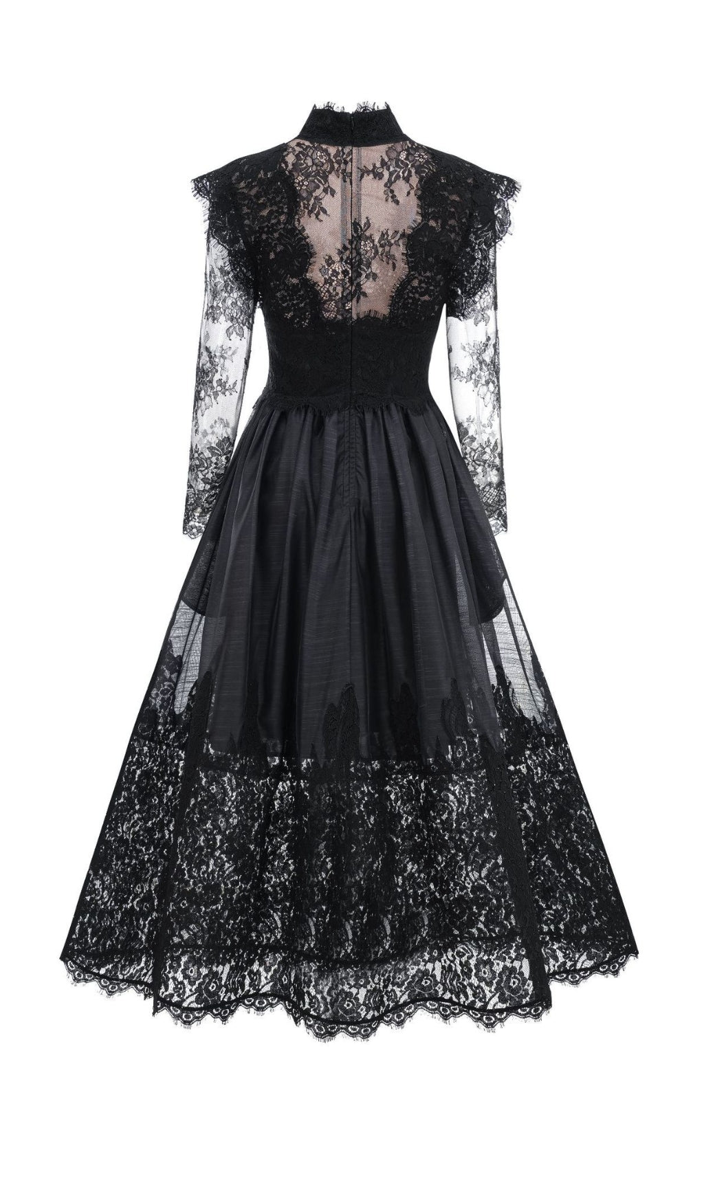 Bavo Black Lace Long Sleeve Maxi Dress Flowering Girl