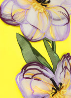 Yvonne Appliqué Floral Mini Dress in Yellow Flowering Girl
