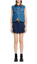 Denim Vest Flowering Girl