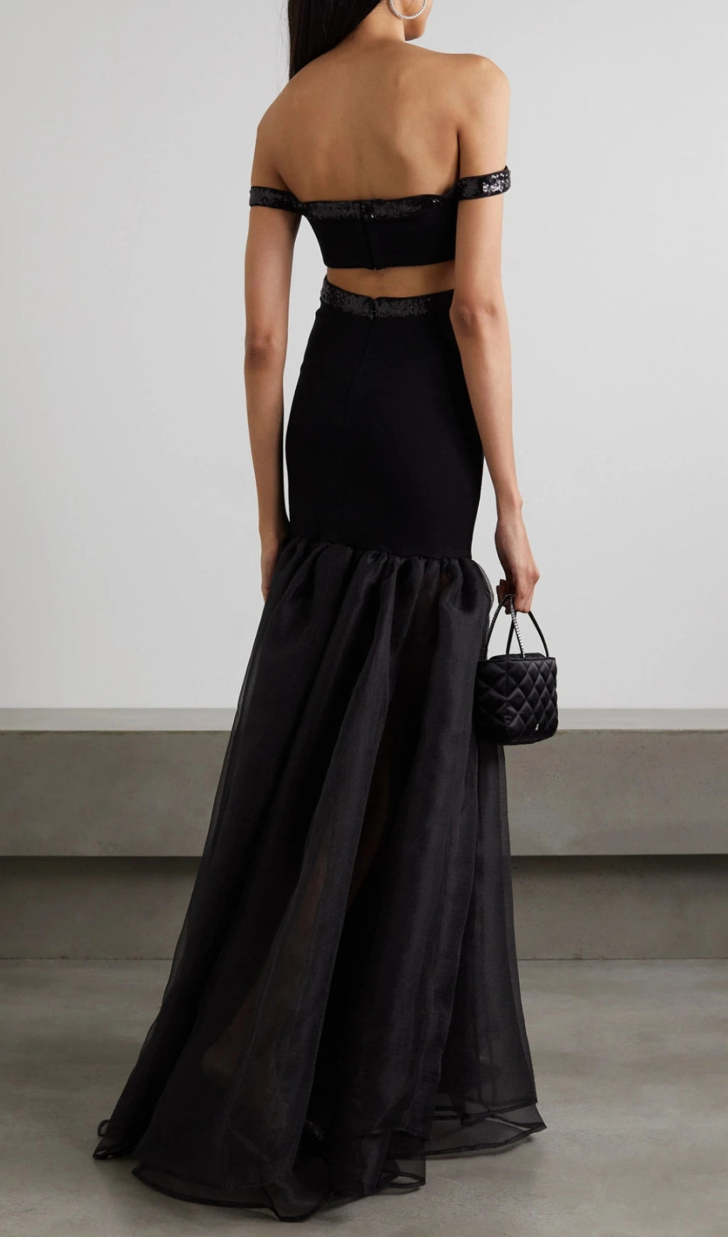 Dosia Black Bandage Maxi Dress Flowering Girl