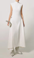 A Line Maxi Dress White Flowering Girl