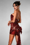 Dailyn Bow Sequin Mini Dress Flowering Girl