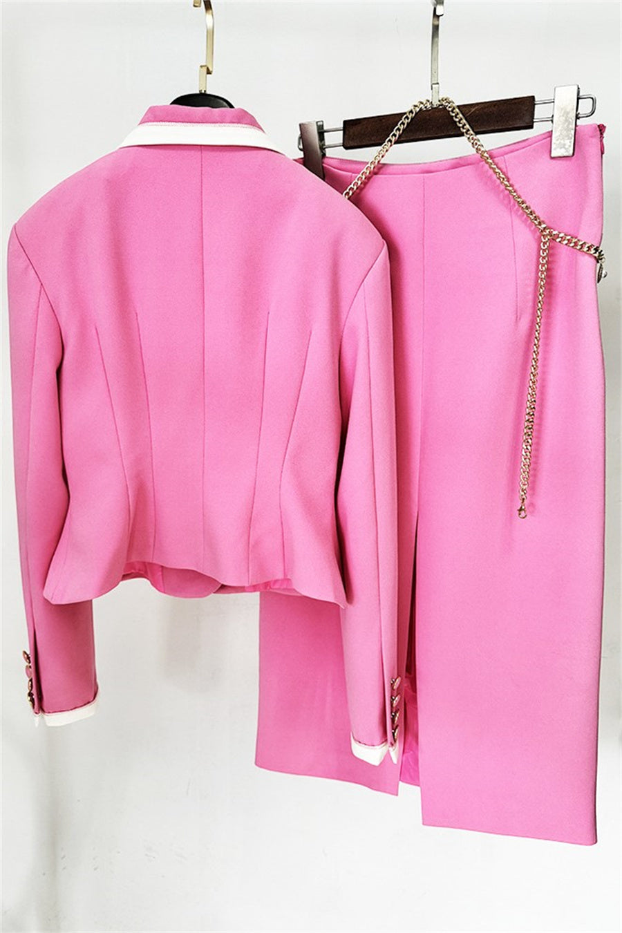 Erika Contrast-Trim Jacket Two Piece Set Flowering Girl