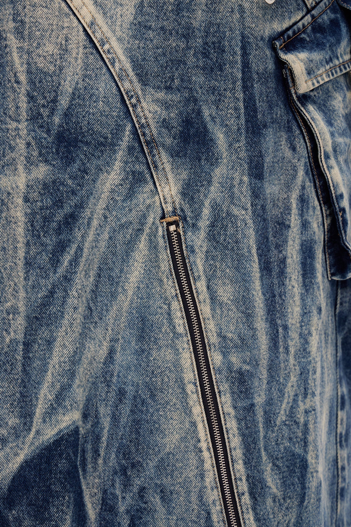 Jamie Deconstruct Bleached Denim Maxi Skirt Flowering Girl