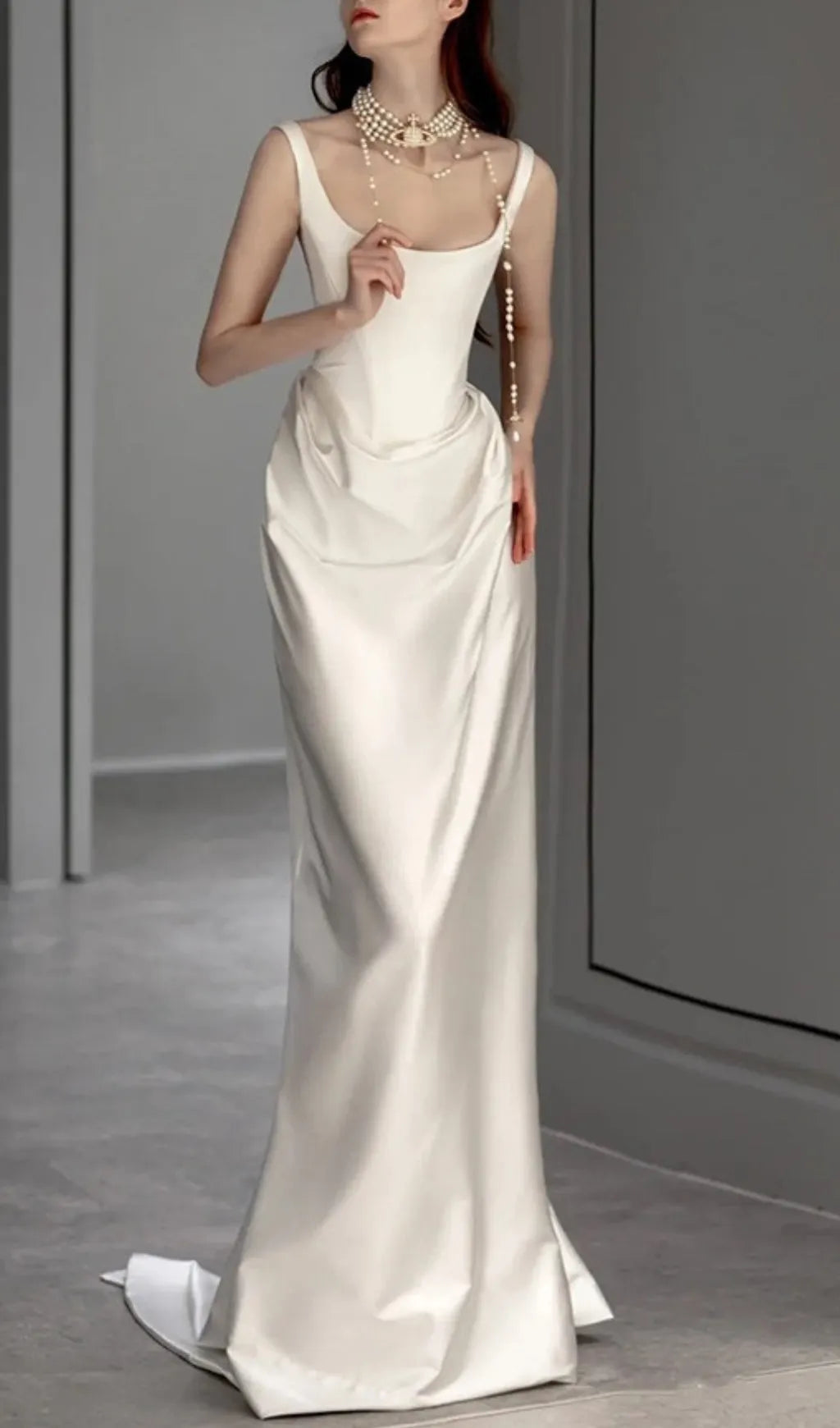 Avian Satin Wedding Dress Flowering Girl