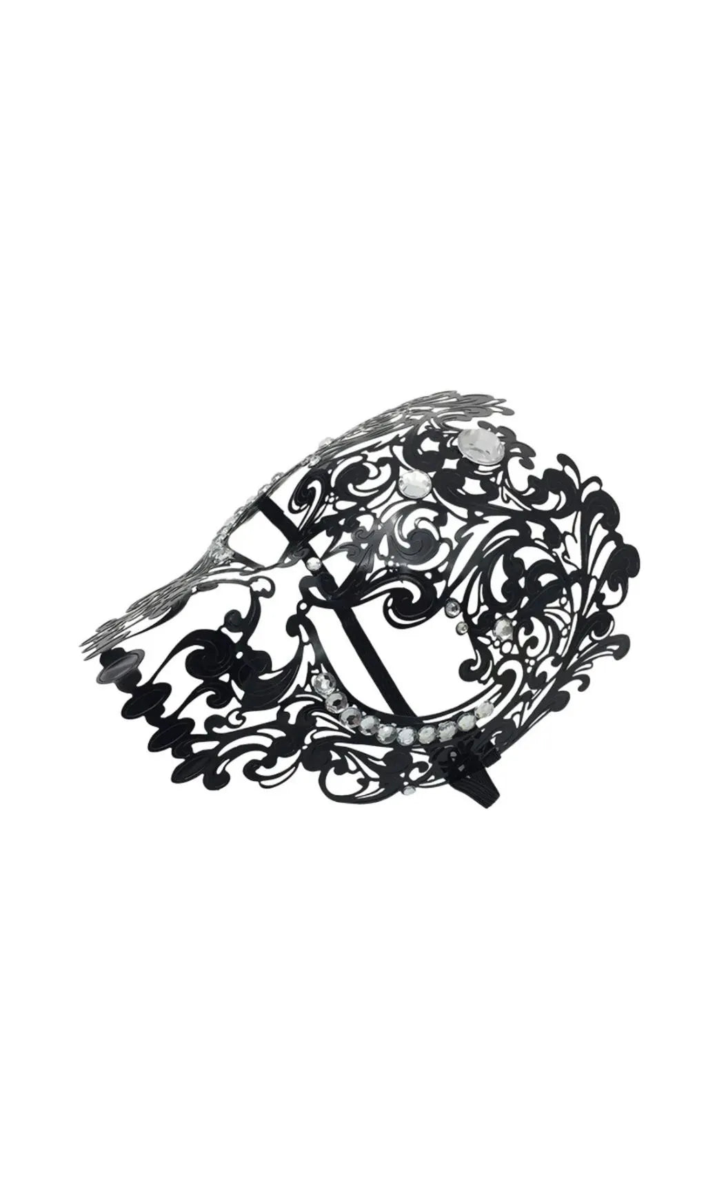 Olyxra Rhinestone Metallic Mask Flowering Girl