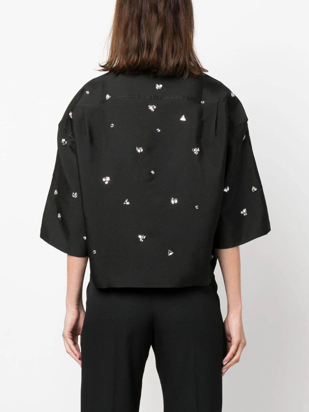 OVERSIZED CROPPED EMBELLISHED SHIRT Flowering Girl