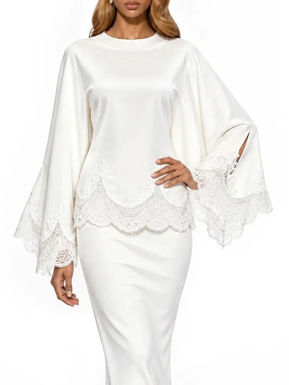 Turelia Lace Satin Skirt Set Flowering Girl