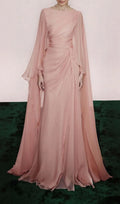 Kiyoye Pink Ruched Maxi Dress Flowering Girl