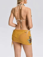 Ambric Flower Sequin Three-Piece Swimsuit Flowering Girl