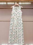 Milly Sleeveless Printed Midi Dress Flowering Girl
